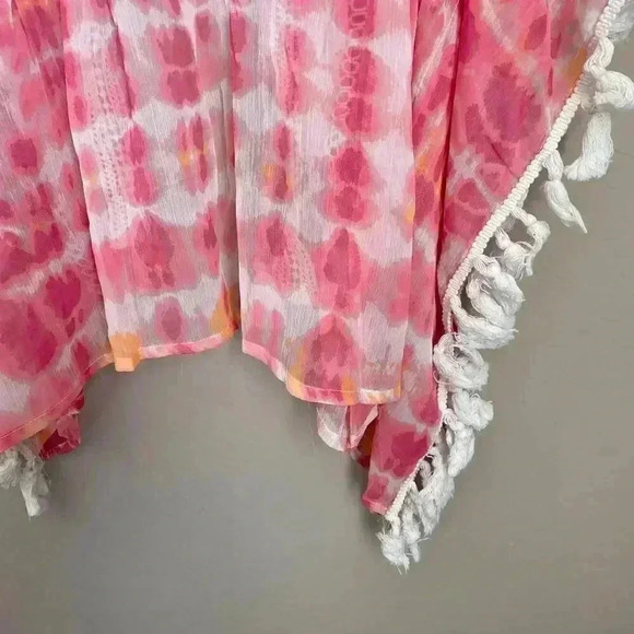 Steve Madden Tie Dye Eyelet Bathing Suit Coverup - Picture 9 of 12